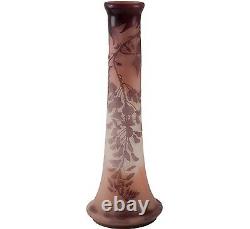 Emile Galle Monumental 23 French Cameo Wisteria Vase, circa 1904