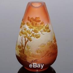 Emile Galle Scenic Cameo Cabinet Vase