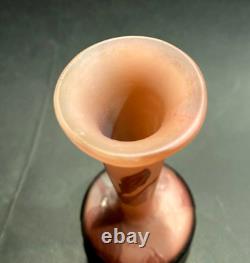 Emile Galle art glass cameo bud vase antique