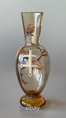 Emile Galle glass vase Chardons et Croix de Lorraine. Circa 1890