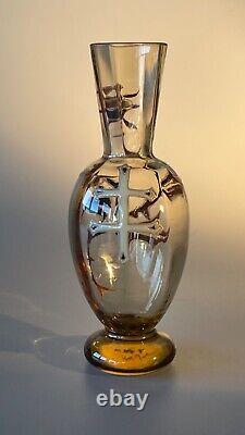 Emile Galle glass vase Chardons et Croix de Lorraine. Circa 1890