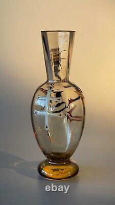 Emile Galle glass vase Chardons et Croix de Lorraine. Circa 1890