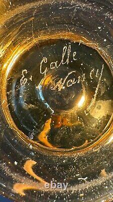 Emile Galle glass vase Chardons et Croix de Lorraine. Circa 1890