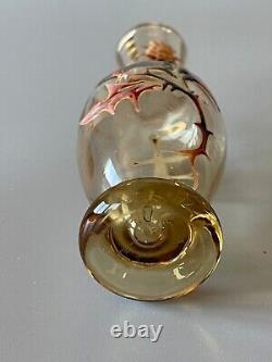 Emile Galle glass vase Chardons et Croix de Lorraine. Circa 1890
