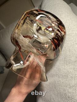 Ernest-Baptiste Leveille French Art Nouveau Japonisme Smokey Glass Gilt Vase WOW