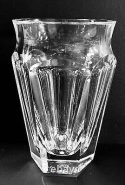 Estate Signed Baccarat Tallyrand Nelly Cut Crystal Bud / Flower Vase Perfect