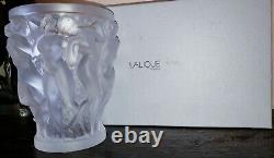 Excellent Condition! Lalique Bacchantes Clear Nudes Sculpture Vase Signed 9 5/8