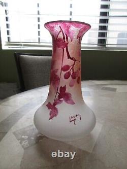 Exceptional Legras French Art Glass Cameo Vase