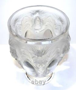 Exquisite Large Signed Veryls French Art Glass/crystal Thistle 9 5/8 Vase