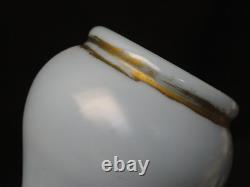 Fabulous Art Nouveau French Opaline Turquoise Gilt Gilded Vase 8.5