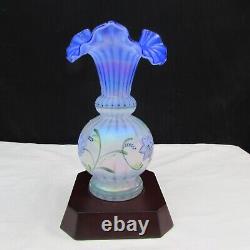 Fenton Cobalt French Opalescent Blue Harmony Vase Special Order LE 1999 W2194