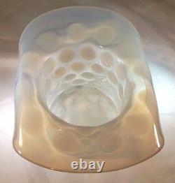 Fenton French Opalescent Coin Dot 10 Diameter 6 Tall Rare Large Top Hat Vase