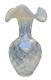 Fenton French Opalescent Diamond Optic Vase, 9 Tall, Handmade Art Glass-FF3