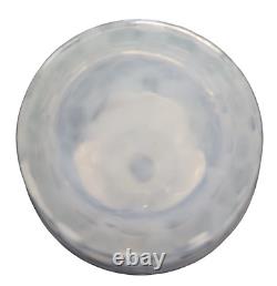 Fenton French Opalescent Diamond Optic Vase, 9 Tall, Handmade Art Glass-FF3