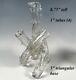 Fine Antique French Art Nouveau 4-Tube Art Glass Bud Vase, 8.75 Tall, Unsigned