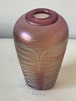 Fine Art Nouveau Art Glass Vase -signed- French Modern Vintage Tiffany