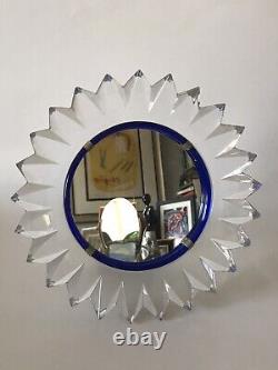 Fine Lalique Crystal Glass Janina Mirror -signed- 1955 French Art Nouveau Modern