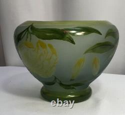 Fine Legras French Art Glass Vase Signed 5 Tall X 6.5 Wide