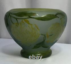 Fine Legras French Art Glass Vase Signed 5 Tall X 6.5 Wide