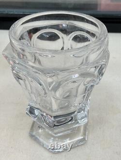 Fine Vintage Signed French BACCARAT Hexagonal Heavy Crystal Vase
