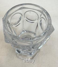 Fine Vintage Signed French BACCARAT Hexagonal Heavy Crystal Vase
