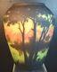 Four Color Nancy Daum Cameo Glass Landscape Vase