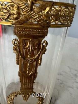 French 19th Century Louis XVI Style Ormolu and Baccarat Crystal Vase 8-1/2 Tall