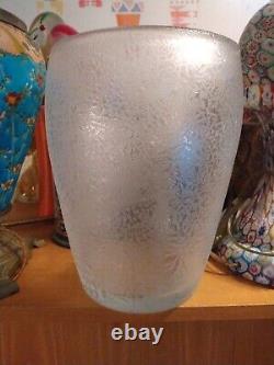 French Acid Cut Art Deco Large Vase