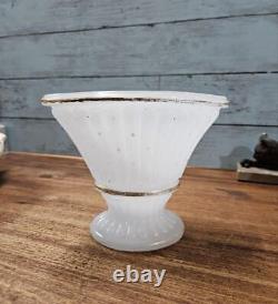 French Antique Opaline Glass Vase Flower