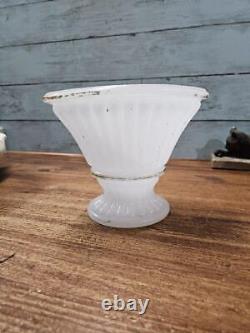 French Antique Opaline Glass Vase Flower