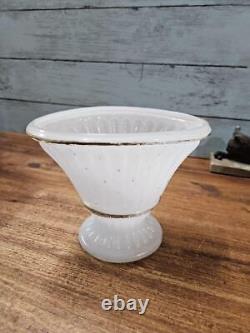 French Antique Opaline Glass Vase Flower