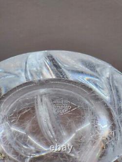 French Art Deco Crystal Glass Vase from Cristalleries De Vannes-Le-Chatel HEAVY