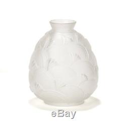 French Art Deco Espauret Opalescent Glass Vase C. 1930