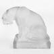 French Art Deco Frosted Art Glass Panther Sculpture Verlys Lalique Style vtg