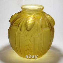 French Art Deco Pine Cone Vase Pierre de Cagny