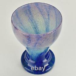 French Art Deco Studio Art Glass Vase attr. To Charles Schneider Vintage Antique