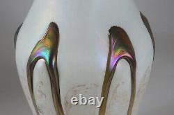 French Art Glass Vase by Marcel Saba / Mid-Century 1970's / Large Iridescent