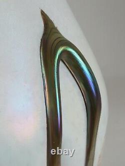 French Art Glass Vase by Marcel Saba / Mid-Century 1970's / Large Iridescent