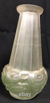 French Art Nouveau Camphor Glass Vase Artist Signed VHTF