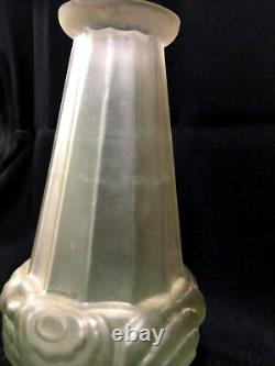 French Art Nouveau Camphor Glass Vase Artist Signed VHTF