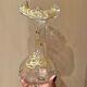 French Art Nouveau Crystal Vase Uv Glow Legras Glass Gilt Jack Pulpit Enameled