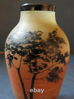 French Art Nouveau Glass Vase Signed Martin C. 1900-10
