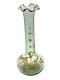 French Art Nouveau Mont Joy Legras Vase Green Glass Gold Enamel 10 Tall