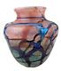 French Artist Michèle Luzoro signed BIOT Art Glass Vase 8-1/4 x 7 Amazing