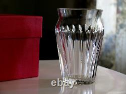 French BACCARAT Crystal Mini Flower VASE ACROPOLE W BOX Signed 4-1/8 EXC RARE