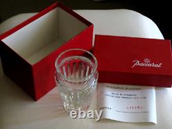 French BACCARAT Crystal Mini Flower VASE ACROPOLE W BOX Signed 4-1/8 EXC RARE