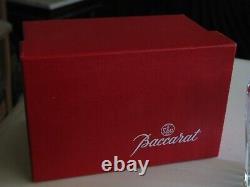 French BACCARAT Crystal Mini Flower VASE ACROPOLE W BOX Signed 4-1/8 EXC RARE