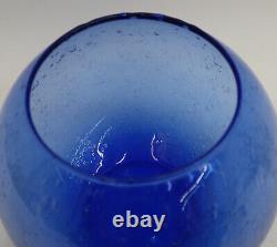 French Blown Controlled Bubble Round Vase 20th Century