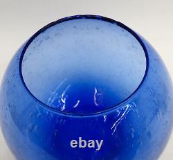 French Blown Controlled Bubble Round Vase 20th Century