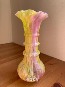 French Blown Glass Vase Antique Decorative Bottle Lyon Market Find Used